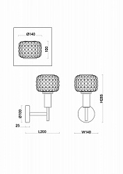 Бра Freya Fero FR5366WL-01BS