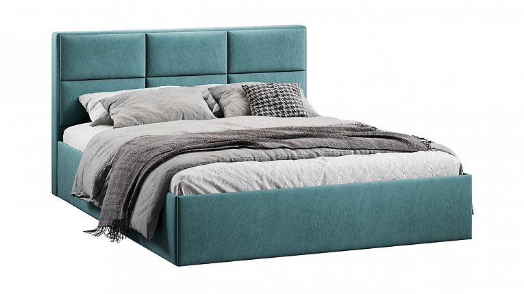 Кровать 140х200 c подъемным механизмом Стелла микровелюр Wellmart Indigo Трия