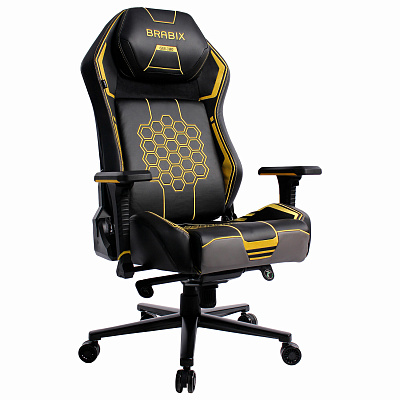 Кресло компьютерное BRABIX PREMIUM Tanos GM-180 Черный/Желтый 532953