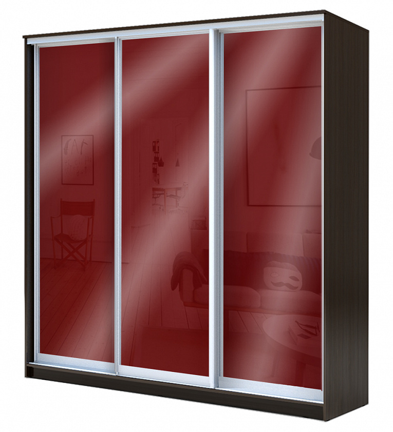Шкаф-купе 3-х дверный с пленкой Oracal (гл.620) Аллоджио Хит-23-18-222 Венге