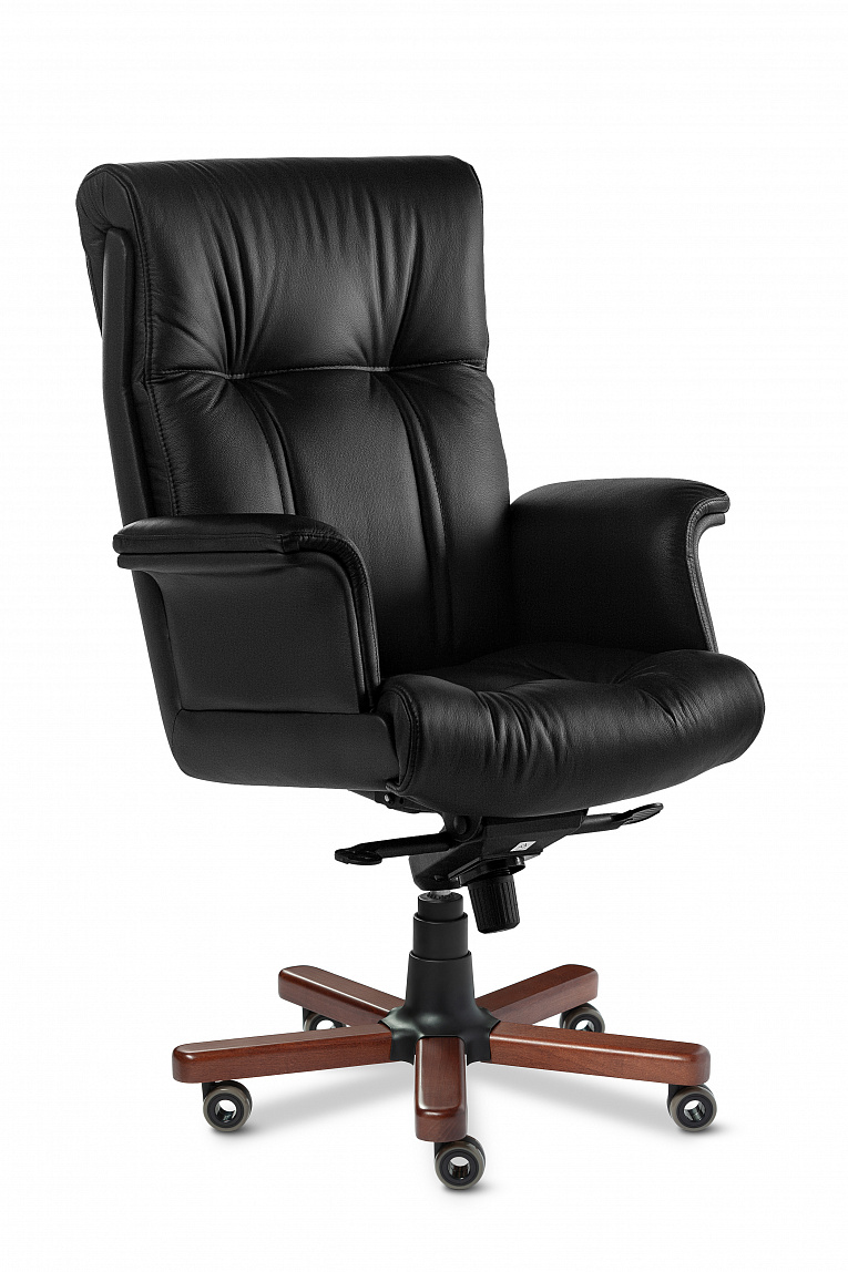 Кресло руководителя MULTI-OFFICE Париж люкс A (Paris Luxe A) натуральная кожа черный