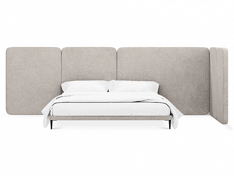 Кровать OgogoHome Licata 961658 бежевый