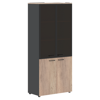 Шкаф комбинированный с дверьми в металлической рамке Skyland Jay JHC 85.7 Дуб Каньон / Антрацит