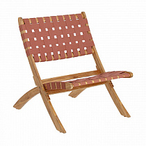 Складное кресло La Forma Chabeli из дерева акации и розового корда