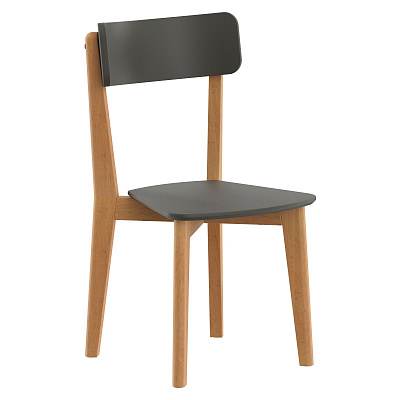 Комплект стульев Skyland ЛЮККЕ (LYKKE) CR-2 эргономичные ножки Антрацит / Бук 2 шт.