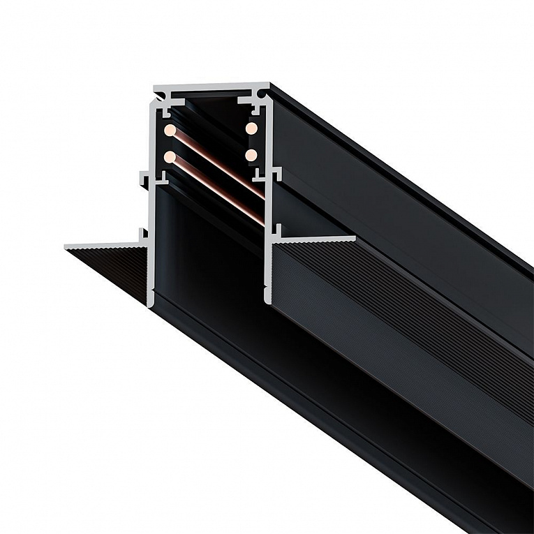 Магнитный шинопровод 1м встраиваемый в ГКЛ 12.5мм черный Arte Lamp LINEA-ACCESSORIES A471106