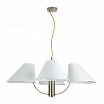 Подвесная люстра Arte Lamp RONDO коричневый, белый A4086LM-4AB