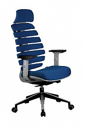 Кресло эргономичное Riva Chair SHARK синий / серый пластик