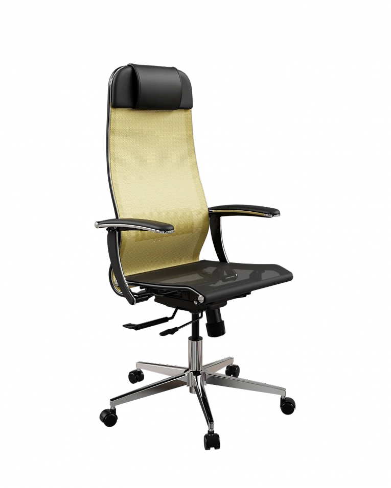 Офисное кресло Метта ErgoLife 4/подл.158/осн.Synchro 104 (Золотой ротанг/Черный 558.4.1.333)