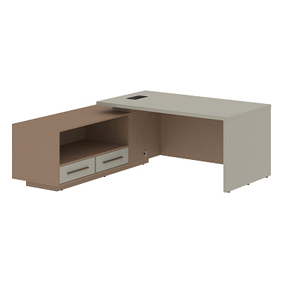 Стол руководителя с розеткой и usb-портом левый Skyland ВЕЛИОН (VELION) VCT 1919 (L) 1900х1900х750 Кобра / Аметист