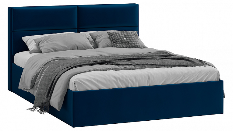 Кровать с подъемным механизмом Глосс Трия Тип 1 с заглушиной Велюр Confetti Blue 1400x2000
