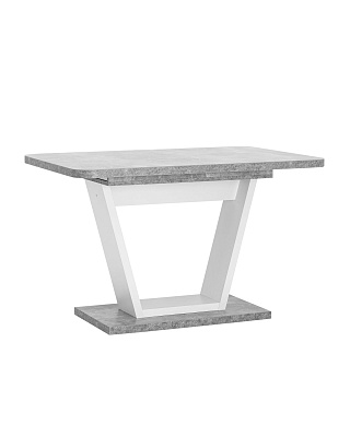 Стол Vector 120-160*80 бетон / белый