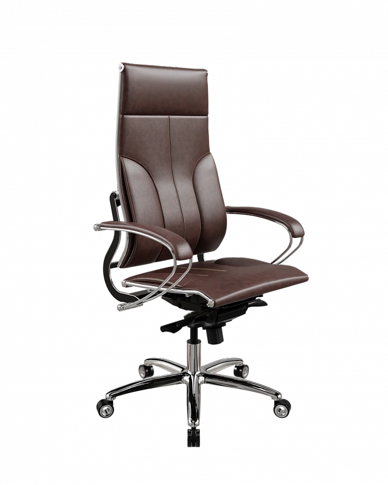 Кресло руководителя Метта МЕТТА М L1-10K - Genuine /Kc06/Nc06/K2cL(M06.B34.G04.W04) (Темно-коричневый)