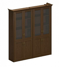 Шкаф высокий со стеклянными дверями для документов Perseo ПС 357 ДМ