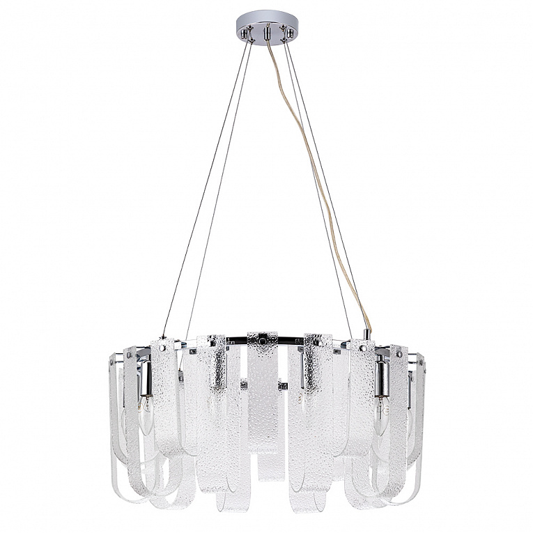 Подвесная люстра Arte Lamp DENEBOLA хром, прозрачный A4074LM-10CC