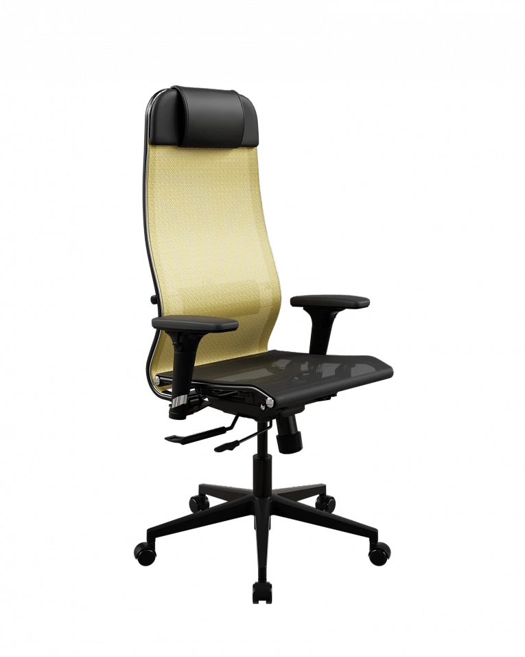 Офисное кресло Метта ErgoLife 4/подл.200/осн.Synchro 102 (Золотой ротанг/Черный 558.D.1.2F3)