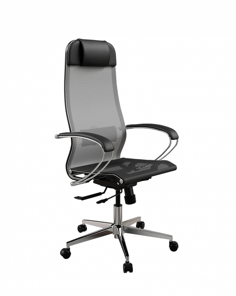 Офисное кресло Метта ErgoLife 4/подл.131/осн.Synchro 104 (Серый-Черный 55D.16.1.333)