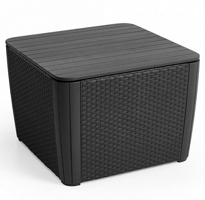 Стол-сундук KETER Лузон Плюс (Luzon Plus Flat Wicker) графит 17208454