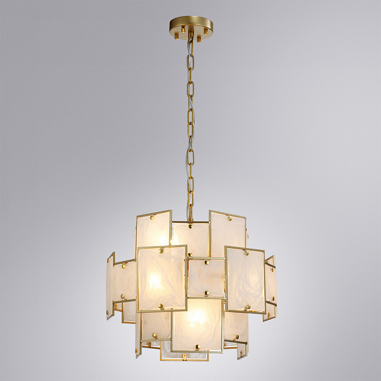 Подвесная люстра Arte Lamp THEEMIN золото, белый A4068LM-7SG