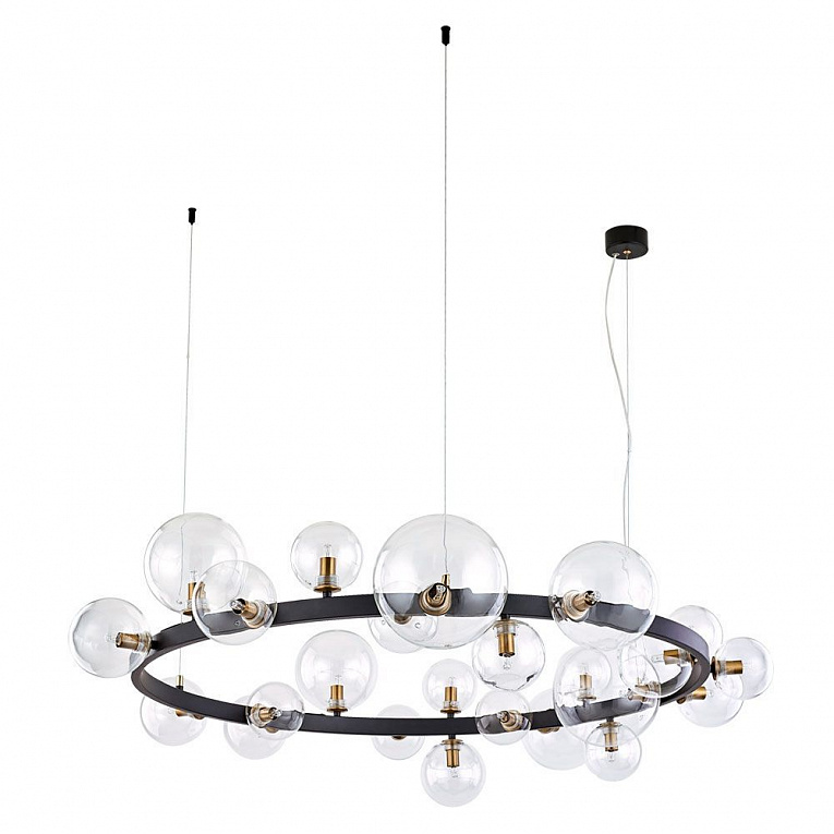 Подвесная люстра Arte Lamp VINCENT черный, прозрачный A7790SP-24BK