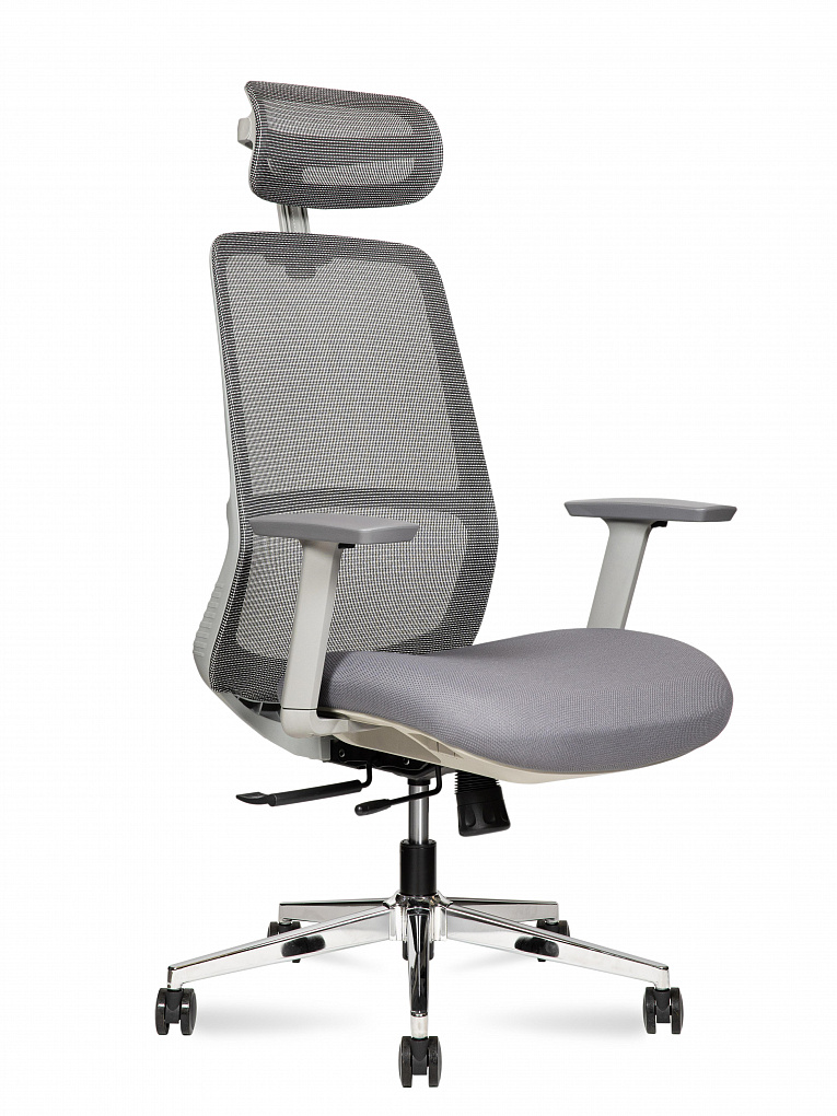 Кресло руководителя NORDEN Некст грэй хром / Neхt grey сhrome CK-2518A-GG-D Серый / Серый / Хром / Серый