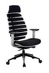 Кресло эргономичное Riva Chair SHARK черный / серый пластик