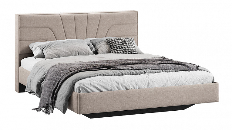 Кровать без подъемного механизма Пандора Трия Тип 1 Микрошенилл Relax Latte 1600x2000