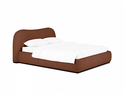 Двуспальная кровать Patti с подъемным механизмом букле терракотовый 831396