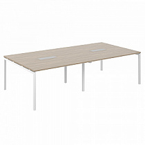 Стол переговорный Norden Сигма 2400х1238 (мк 40х40) SG.274.OD.44.WH Дуб темный / Белый