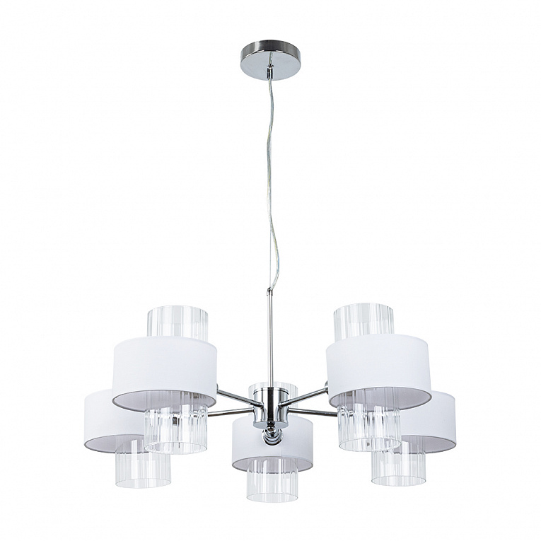 Подвесная люстра Arte Lamp FANTASIA хром, белый A4076LM-5CC