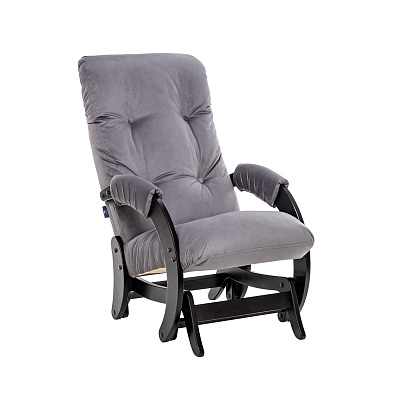 Кресло-качалка Модель 68 Венге текстура, ткань V 32 серый