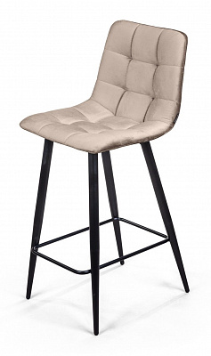 Полубарный стул CHILLI-Q латте велюр / черный каркас H=66cm