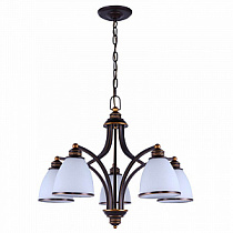 Подвесная люстра Arte Lamp Bonito коричневый, белый A9518LM-5BA