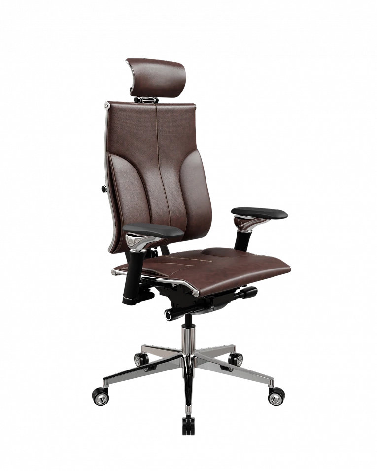 Кресло руководителя Метта Y 4DT L2-10D - Genuine /Kc06/Nc06/D06P/H13mL-3D(M26.B35.G25.W04) (Темно-коричневый)