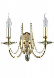 Бра Crystal Lux VICTORIA AP2 GOLD/AMBER