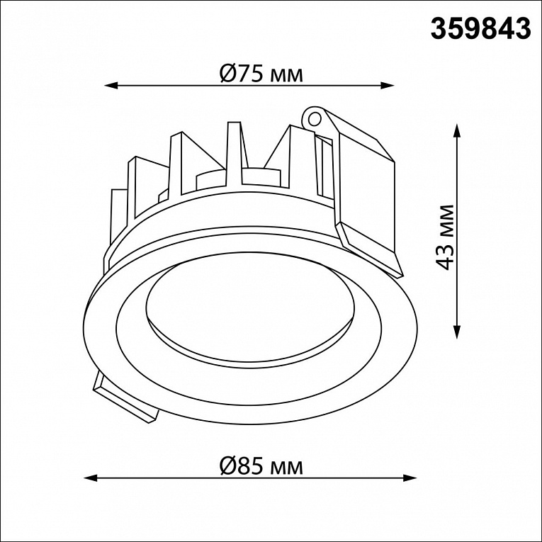 Точечный встраиваемый светильник NOVOTECH FLUO 359843