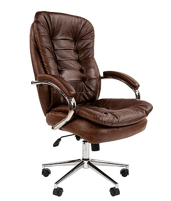 Кресло руководителя CHAIRMAN 795 усиленное до 150 кг коричневая кожа