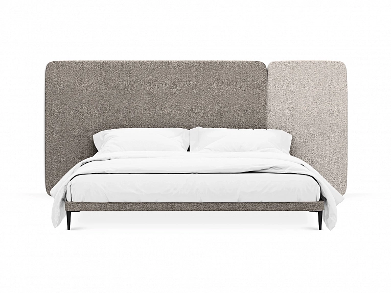 Кровать OgogoHome Licata 961582 бежевый / коричневый