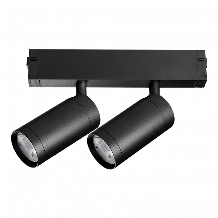 Светильник трековый SMART APP 220V 2x9W 3000-6000K 24° черный Lightstar Teta 205507