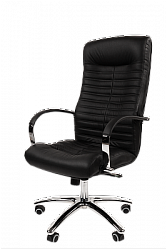 Кресло для руководителя усиленное (до150 кг) CHAIRMAN 480 N кожа черный