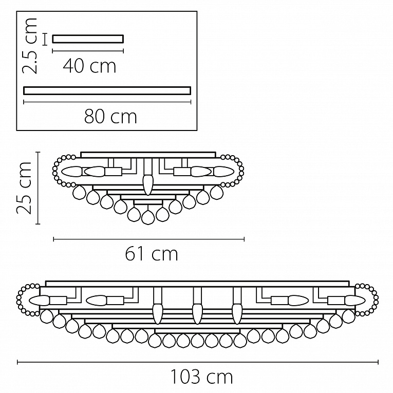 Накладная люстра Lightstar Monile 704212